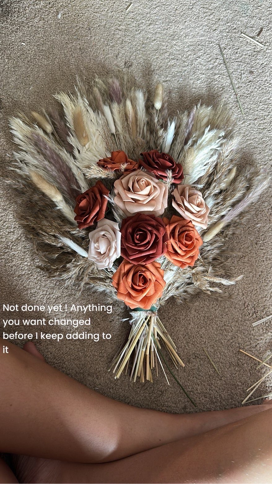 Medium Pampas Rose Bouquet