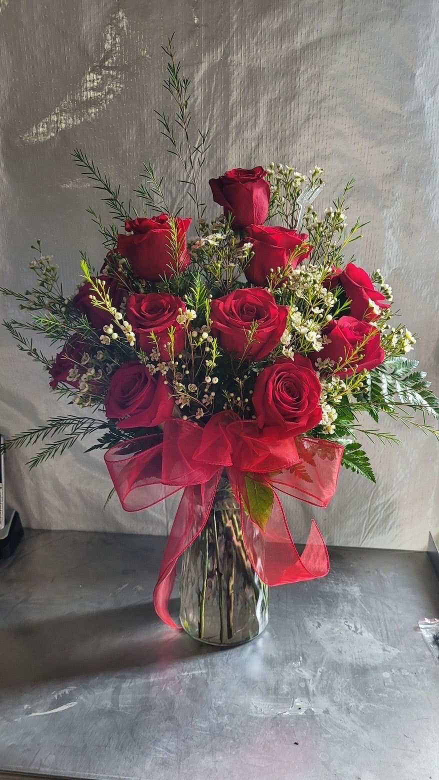 Crimson Romance Vase