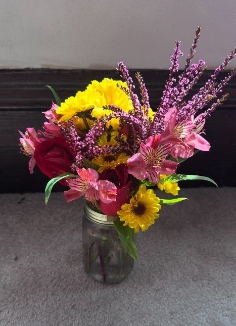 Daily Sunshine Mason Jar Bouquet